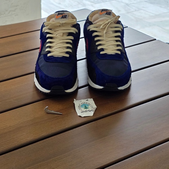 Size 13 - Nike Air Max 90 SE Running Club Deep Royal Mens Sneaker - Picture 1 of 14